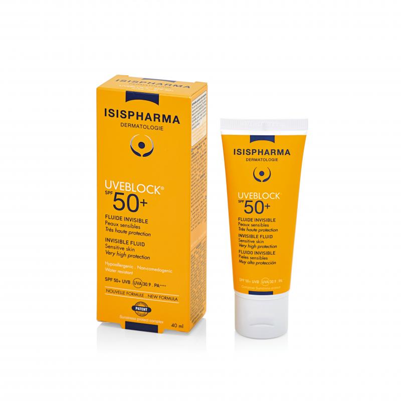 UVEBLOCK SPF 50+ Invisible fluid - Fluid s velmi vysokou ochranou SPF 50+